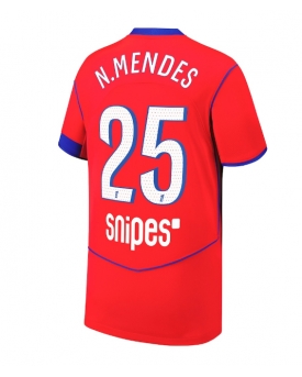 Billige Fotballdrakt Paris Saint-Germain Nuno Mendes #25 Replika Tredjedrakt 2025-26 Kortermet Billige Fotballdrakt Paris Saint-Germain Nuno Mendes #25 Replika Tredjedrakt 2025-26 Kortermet